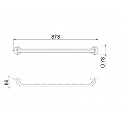 Barra De Apoio 80 Cm Docol Benefit Aço Inox