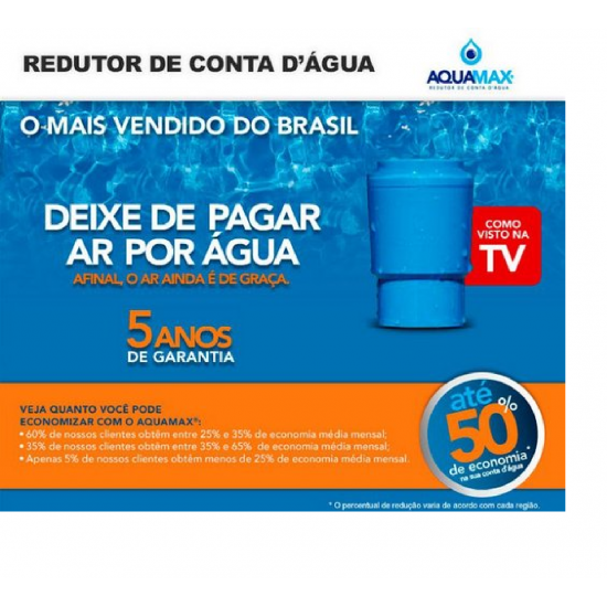 Aquamax - Bloqueador De Ar/redutor De Conta D'água