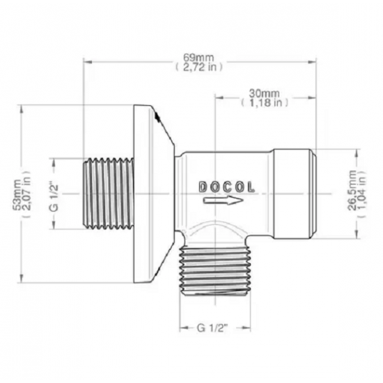 Registro Regulador de Vazão Metálico 1/2” Docol Acion Restri