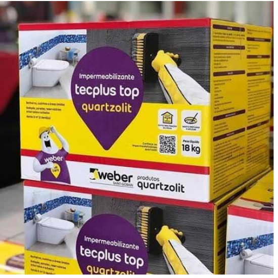 Impermeabilizante Tecplus Top Cinza Quartzolit 18kg