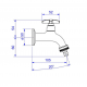 Torneira para jardim e tanque c/ adp mang.1153.C34 Max Deca