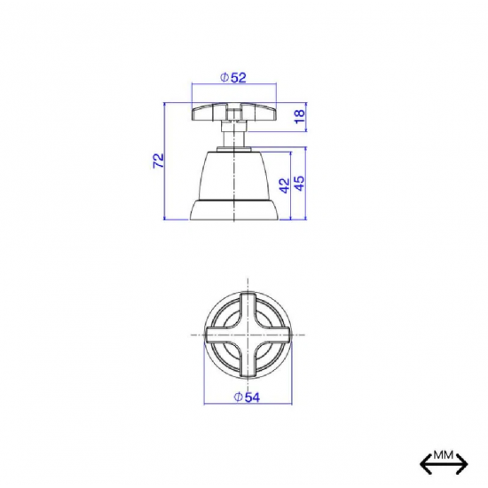 Acabamento reg.de gavet /pressão 1/2", 3/4" 4900.C34.PQ Deca