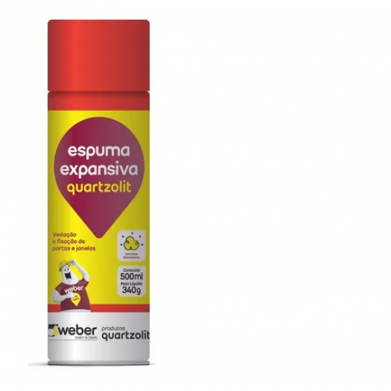 Espuma Expansiva Poliuretano Quartzolit 500ml/340gr Tekbond