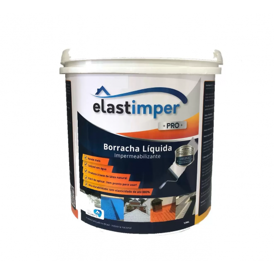 Borracha Líquida Elastimper Pro Cor Cinza 12kg 