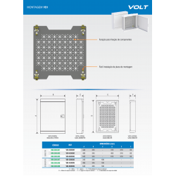 QUADRO DISTRIBUIÇÃO VDI EMBUTIR EM AÇO CARBONO BRUM 30 X 30 