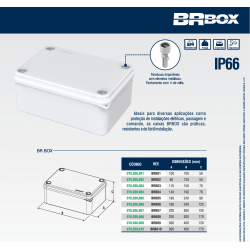 Caixa De Passagem 300x220x120 Ip66 Hermética Branca Brum